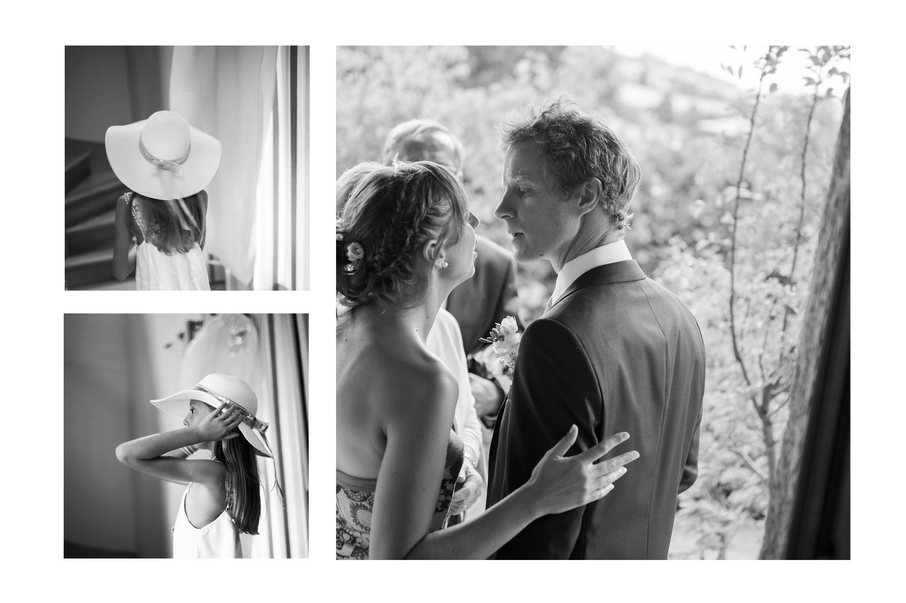 images de mariage, cérémonie civile en noir et blanc à Toulouse, haute garonne